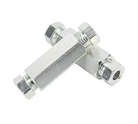 Conector De Tubo De Freno De 2 Piezas De 3/8 De Pulgada Kit De Reemplazo De Conector De Tuerca Roscada De Metal Cms Para ReparacióN De TuberíAs Automotrices