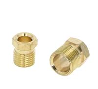 Conector de tubo de latón M8x1 M10X1, junta fija, bomba de aceite lubricante, accesorios de máquina herramienta, 5 uds.