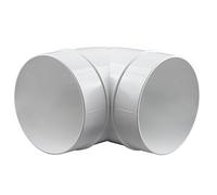 Conector de tubo de ventilación de plástico ABS, redondo, diámetro de 150 mm, 90º, PVC