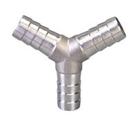 Conector de tubo en forma de Y, conector adaptador de manguera de 3 vías de acero inoxidable de 16 mm, accesorio de manguera de púas para agua/combustible/gas
