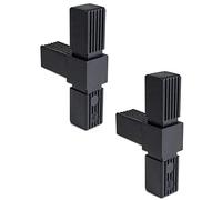 Conector de Tubo en T Cuadrada de 3 Vías, Conexión de Estante de Perfil, 20mm x 1.5mm