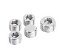 Conector de tubo hexagonal interno de acero inoxidable 304, tapón de extremo avellanado BSP
