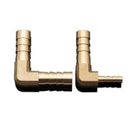 Conector de tubo manguera latón, 2 uds., codo acoplamiento, lengüeta reductora igual, adaptador conector acoplador púas cobre 4mm-25mm para Agua, Conexión, Conversión(10MM)