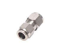 Conector de tubo neumático Adaptador de acero inoxidable 316 tipo PZ (1 pieza), conexión rápida unión compresión, conector fluido SS(12.7x12mm)