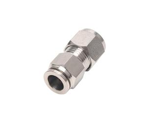 Conector de tubo neumático Adaptador de acero inoxidable 316 tipo PZ (1 pieza), conexión rápida unión compresión, conector fluido SS(12x12mm)