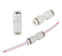 Conector de tubo neumático de PTFE for impresora 3D, 3 unidades, 1,75 mm, conector rápido for extrusora de filamentos, for Bambu Lab X1, X1C, X1E, P1P, P1S distintivo(6pcs and 4m tube)