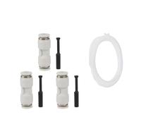 Conector de tubo neumático PTFE for impresora 3D, 3 unidades, 1,75 mm, conector rápido for extrusora filamento, compatible con X1, X1C, X1E, P1P y P1S(3pcs and 4m tube)