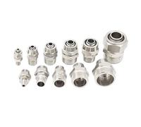 Conector de tubo PC 4, 6, 8, 10 y 12 mm a tráquea de 1/8, 1/4, 3/8 y 1/2 mm, componentes neumáticos de cobre(PC12-01,200 PCS)