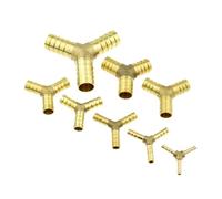 Conector de tubo recto de latón con púas de 4 mm, 5 mm, 6 mm, 8 mm, 10 mm, 14 mm, 16 mm, 19 mm, 25 mm, codo recto Y 2, 3, 4 vías (10 mm, Y 3 vías)