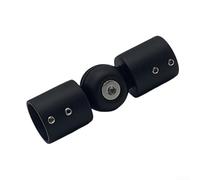 Conector de tubo redondo de acero inoxidable para mamparas de ducha (negro)