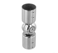 Conector de tubo redondo de acero inoxidable para mamparas de ducha (Plata)