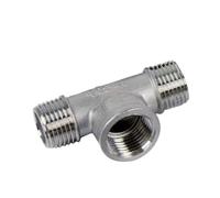 Conector De Unión Acero Inoxidable 304 Macho A Hembra 1/4 A 2 Pulgadas FFM FMF MMF MFM 3 Vías Tipo T For Tubería Agua SS304(MFM,1-1/2")