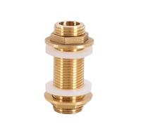 Conector de unión de tubería de latón roscado completo macho BSP de 1/4", 3/8", 1/2" y 3/4", BSP1I4 L 40 mm