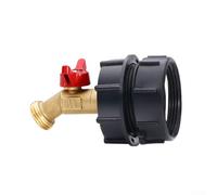 Conector de válvula adaptable de latón para drenaje de tanque de agua o líneas de suministro en uso residencial y comercial ligero (62 mm)