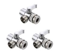 Conector de válvula desviadora de ducha de 3 vías, adaptador de interruptor de tres funciones for cabezal de ducha y grifo de lavabo, accesorios de baño, 1-3 uds.(3 PCS)