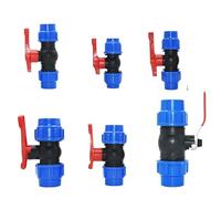 Conector de válvula rápida for grifo de agua, divisor de tubo de plástico PE de 20/25/32/40/50/63 mm, for riego de jardín y granja, 1 unidad(E,63MM)