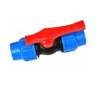 Conector de válvula rápida for tubería de agua de plástico, accesorios de válvulas de bola de tubo PE, 20/25/32/40/50/63mm, riego de agua del grifo(Blue,32mm)