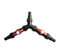 Conector de válvula Y de bomba de estanque para dividir el flujo de agua entre dos salidas utilizado en sistemas de circulación de fuentes de estanque y cascada (01F)