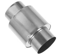 Conector de Ventilación de Acero Inoxidable Válvula Antirretorno | Plata, Diseño Recto y Superficie Lisa, para Calentadores de Gas y Tuberías en Climas Fríos