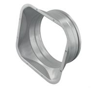 Conector de ventilación de aire de brida de metal para conducto de 4 pulgadas, brida de manguera de escape de acero galvanizado con tecnología de ranura de presión (150 mm)