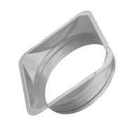 Conector de ventilación de aire de brida de metal para conducto de 4 pulgadas, brida de manguera de escape de acero galvanizado con tecnología de ranura de presión (200 mm)