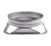 Conector de ventilación de aire de brida de metal para conducto de 4 pulgadas, brida de manguera de escape de acero galvanizado con tecnología de ranura de presión (250 mm)