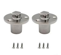 Conector de ventilación de drenaje de barco de acero inoxidable 316 para yates marinos, ajuste de rosca compatible con agujeros de drenaje de pulgadas, transoms, pozos de peces, congeladores (2