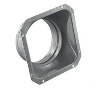 Conector de ventilación de metal de 410 pulgadas con agujeros de montaje de tornillo, apto para sistemas de conductos de aire (100 mm)