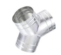 Conector de ventilación en forma de Y de 3 agujeros fabricado con aleación de metal galvanizado tratado, tubo de ventilación de cocina y baño