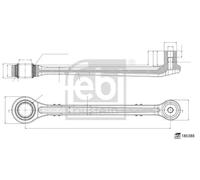 Conector del estabilizador Eje delantero Barra guía 186388 FEBI BILSTEIN