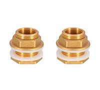 Conector del tanque de agua de latón, 2 piezas machos 1 pulgada con conector de latón de rosca de 3/4 pulgadas para la interfaz de la torre de agua.