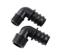 Conector dentado for tubería DN16/20/25 mm, rosca macho de 1/2" a 3/4", codo en T, conector de extremo recto, adaptador for manguera de riego de jardín(3I4 M-Thread Elbow DN16mm)