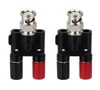 Conector divisor de conector banana de 4 mm y conector macho BNC a 2 conectores de 4 mm.