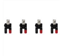 Conector divisor de conector banana de 4 mm y conector macho BNC a 2 conectores de 4 mm.