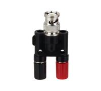 Conector divisor de conector BNC y conector banana de 4 mm Adaptador de conector macho BNC a conector hembra banana de 2 x 4 mm