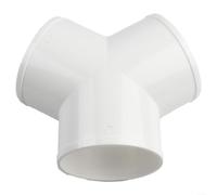 Conector divisor en T de 4 pulgadas para extractor de ventilador, tubo de ventilación, tubo de ventilación de 100 mm, accesorio redondo de PVC (forma de Y, 100 mm)