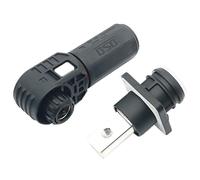 Conector doblado de un solo núcleo, conector rápido almacenamiento energía 2000V/CC, Terminal E120 for vehículo eléctrico nueva(Black,Screw hole)