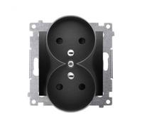Conector doble con Simon 54 Nature DGZ2MZN.01/49
