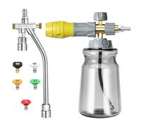 Conector doble de espuma Saker de espuma doble conector,Tool 4000 PSI Cañón de espuma diaria | Aplicadores de lavado de coches ergonómicos para detalles de automóviles Limpieza de la al