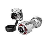 Conector DZ-20 de cubierta de plástico de cuatro orificios for valla, iluminación de lámpara LED, 2 conectores de aviación for equipos industriales de 3, 4 y 12 núcleos(3 core)