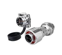 Conector DZ-20 de cubierta de plástico de cuatro orificios for valla, iluminación de lámpara LED, 2 conectores de aviación for equipos industriales de 3, 4 y 12 núcleos(2 core)