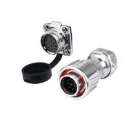 Conector DZ-20 de cubierta de plástico de cuatro orificios for valla, iluminación de lámpara LED, 2 conectores de aviación for equipos industriales de 3, 4 y 12 núcleos(14 core)