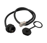 Conector E13 impermeable IP67 rosca hembra para acoplador de interruptor de red CAT5E CAT6A compatible con automatización industrial, pantalla LED, equipo de comunicación al aire libre, negro