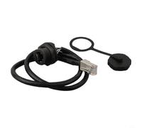 Conector E13 resistente al agua IP67, acoplamiento de red con rosca para CAT5E/CAT6A, bronce fosforoso, chapado en oro, PA66 V-0 para automatización industrial (0,5 metros)