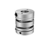 Conector elástico de acoplamiento de diafragma doble D56L63 de aleación de aluminio, codificador de motor de tornillo de bola D56 mm(11X11)