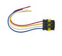 Conector eléctrico automotriz impermeable de 4 pines con conductores de alambre - Compatible con vehículos que requieren números de pieza 282088-1 y 282106-1(10 PCS)