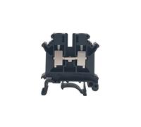 Conector eléctrico de cable Conductor de enchufe Universal, bloque de terminales de carril DIN, UK 6N, multicolor, 10 Uds.(Black)