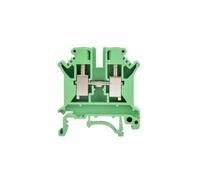 Conector eléctrico de cable Conductor de enchufe Universal, bloque de terminales de carril DIN, UK 6N, multicolor, 10 Uds.(Green)
