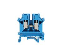 Conector eléctrico de cable Conductor de enchufe Universal, bloque de terminales de carril DIN, UK 6N, multicolor, 10 Uds.(Blue)