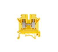 Conector eléctrico de cable Conductor de enchufe Universal, bloque de terminales de carril DIN, UK 6N, multicolor, 10 Uds.(Yellow)